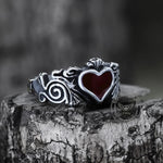 Charger l'image dans la galerie, Bague Vintage Heart en acier inoxydable