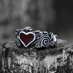 Charger l'image dans la galerie, Bague Vintage Heart en acier inoxydable