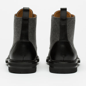 Chaussures italiennes en cuir Palerme Home™ - Gris foncé & noir
