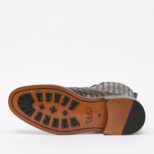 Chaussures italiennes en cuir Palerme Home™ - Marron quadrillé