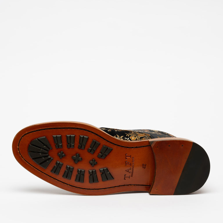 Chaussures italiennes en cuir Palerme Home™ - Motif fleuri