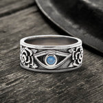 Charger l&#39;image dans la galerie, Eye And Rose Stainless Steel Goth Ring | Gthic.com
