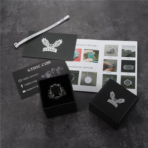 Bague classique à griffes en acier inoxydable et CZ
