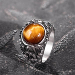 Charger l&#39;image dans la galerie, Flying Bats Stainless Steel Gemstone Ring | Gthic.com
