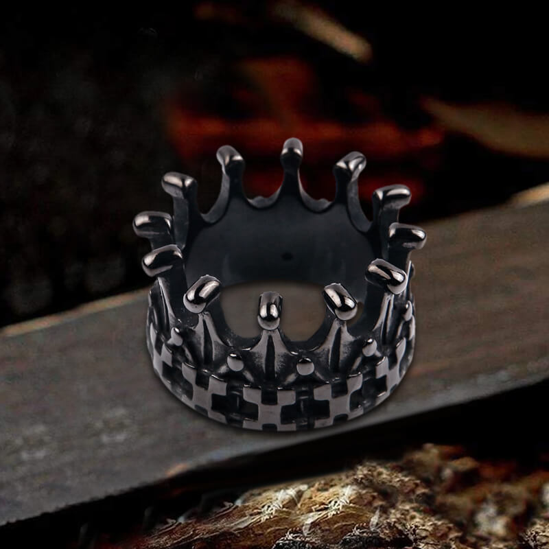 Gothic Crown Stainless Steel Punk Ring 05 | Gthic.com