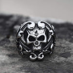 Charger l&#39;image dans la galerie, Gothic Vine Stainless Steel Skull Ring | Gthic.com
